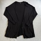 Torrid Cardigan Womens Size 2 Black Long Sleeve Open Light Weight Sweater Ladies