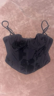 Babydoll Cami Top Mujer XS Blanco Fox Boutique Y2K Pizarra Limpia Negro Nuevo con Etiquetas Foto 1 de 3