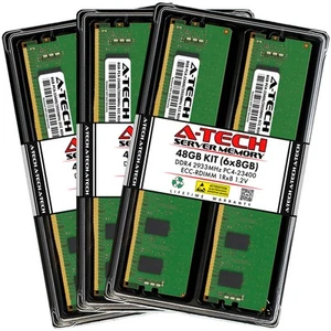 48GB 6x 8GB PC4-2933 RDIMM Lenovo ThinkSystem SR860 Memory RAM - Picture 1 of 5