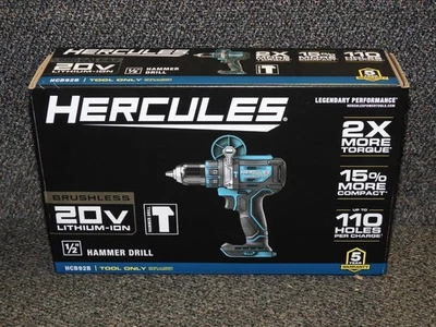 Taladro percutor de iones de litio Hercules HCB92B sin escobillas 20 V *Solo herramienta* *Nuevo en caja* Foto 1 de 2
