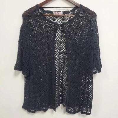 R&K Originals женщин фея гранж открытый вязаный крючком верхний размер XXL темно Cottagecore - Изображение 1 из 4