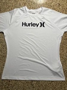 Hurley Men’s Large White Long Sleeve Shirt UPF 50+ Brand New. - Picture 1 of 5