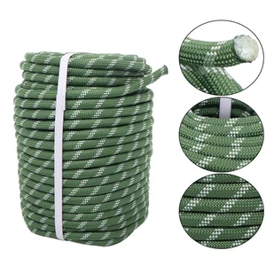 1/2"×150' 48 Strands Polyester Braided Arborist Rope Rigging Rope Green & White - Picture 1 of 15