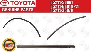 Toyota OEM Wiper Insert Set Front & Rear Rubber 85214 for FJ Cruiser 07-14 - Picture 1 of 14