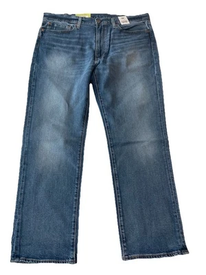 Pantalones de mezclilla Levis 514 para hombre calce recto 38x29 azul elástico lavado medio nuevos con etiquetas nuevos Foto 1 de 4