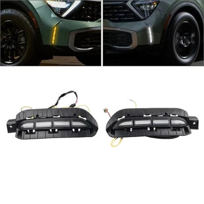 Left Right DRL Daytime Running Light Front Fog Lamp For Kia Sportage X-Pro 23+ - Image 1 of 4