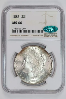 1883 MORGAN DOLLAR NGC MS66 CAC - Image 1 of 2
