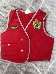 Vintage Awana Sparks Club Vest Climber Patch Kids Youth Size L Red Button - Picture 1 of 4