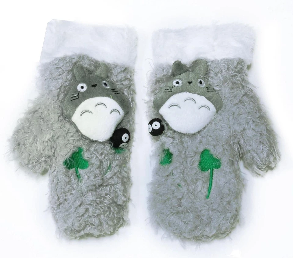 My Neighbor Totoro Gray Plush Child Mittens - Image 1 of 1