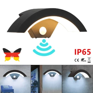 LED Wandlampe mit Bewegungsmelder 18W IP65 Sensor Deko Außenleuchte Wandleuchte. - Bild 1 von 29