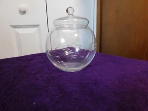 Princess House Heritage Crystal Clear Candy Dish Etched 6" Tall - Picture 1 of 8