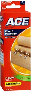 BENDAGGIO ACE SPANDEX CON CLIP 6 POLLICI, MEDICAZIONE - Foto 1 di 1