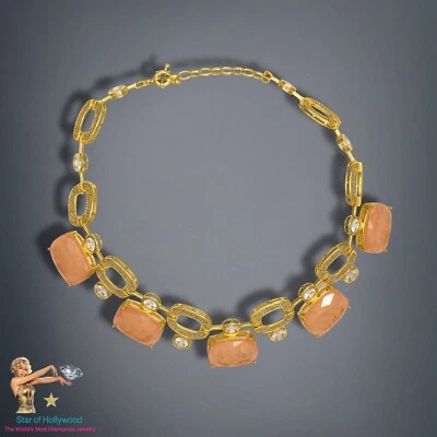 Star of Hollywood, Peach Morganite Necklace, straight from Paris Fashion Week - Image 1 of 4