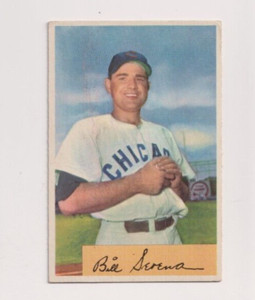 BILL SERENA 1954 BOWMAN BASEBALL VINTAGE CARD #93A CHICAGO CUBS BASEBALL .983