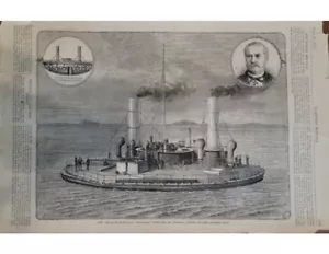 Grabado semanal de bloques de madera Novgorod circular armada rusa acorazado 1875 arpas de Novgorod - Imagen 1 de 3