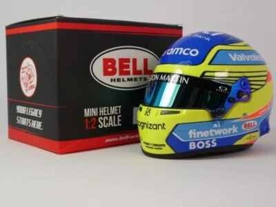 Bell Mini Line Helmet Fernando Alonso Aston Martin  F1 2024 1/2 4100308 - Immagine 1 di 4