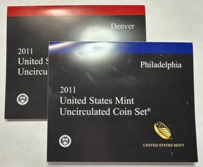 2011 P&D US Mint Uncirculated BU Clad 28 Coin Complete Set. Beautiful Coins! - Image 1 of 4