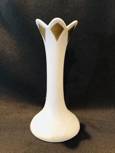 Hochst Hand Painted Porcelain White/Gold Accents Candleholder #2 New - Picture 1 of 7