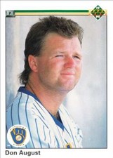 1990 Upper Deck Baseball Don August Milwaukee Brewers #295