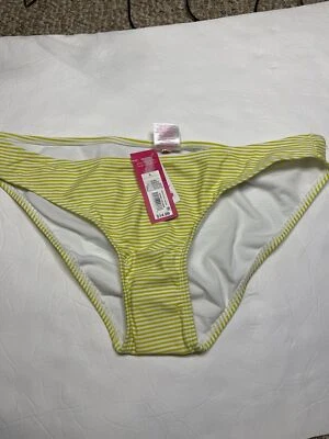 Parte inferior de bikini amarillo a rayas bolso grande A66 nuevo con etiquetas Xhilaratuon Foto 1 de 4