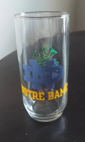 Vintage Notre Dame Fighting Irish Drinking Glass Officialy Licensed 16 oz Cover