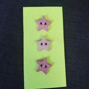 3x Vintage 15mm Shades Of Brown Star Shaped 2-Hole Flat Novelty Buttons Sewing - Picture 1 of 6