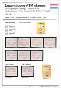 Luxembourg ATM stamps 1-10 / complete collection 1983-2024 MNH / Frama CVP - Picture 1 of 2