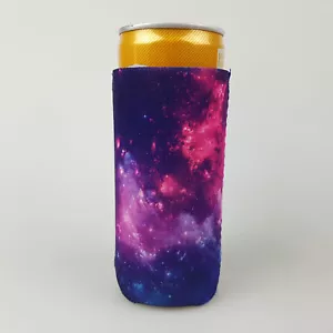 250ml Slim Can Stubby Drink Cooler Galaxy Neoprene Kombucha Energy Holder - Picture 1 of 3