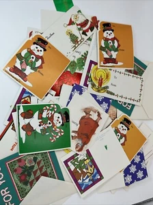 Etichette regalo carta natalizia vintage lotto di 50 Babbo Natale effimera giornale spazzatura #3 - Foto 1 di 20