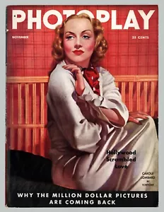 PHOTOPLAY Magazine- Rare CAROLE LOMBARD Cover - Nov, 1935 - Beautiful Condition - Picture 1 of 9