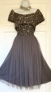MAYA DELUXE CURVE SEQUINS EVENING PARTY DRESS SIZE 24 NEW WITH TAGS fits 18 - Picture 1 of 8