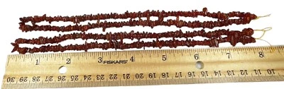 2 - 16” Strands Amber Nugget Chip Bead Strands Jewelry Making Craft Lot - Image 1 of 4