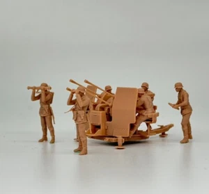 Maßstab 1:72 Modell Militär Flak 38 und 6 Soldaten unbemalt Diorama Miniaturen - Bild 1 von 6