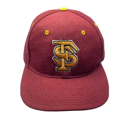Boné de beisebol Florida State tamanho 7 3/8 vermelho Zephyr Graf ajustado EUA - Imagem 1 de 4