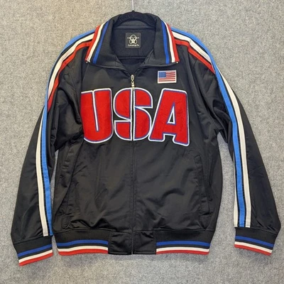 Ghast Hombres XL EE. UU. Bandera América Chaqueta de Pista Bordada Fútbol Atlético Foto 1 de 4