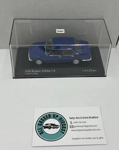 1:43 ALFA ROMEO ALFETTA 1.8 1972 BLUE MINICHAMPS - Picture 1 of 4