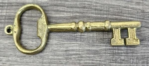 Vintage Skelett Schlüssel Metall vergoldet 5,5" - Bild 1 von 8