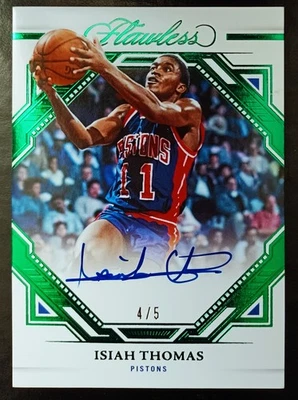 ISIAH THOMAS-2022/23 Esmeralda Impecable (#4/5) Acabados Automático/Autógrafo-SÚPER RARO Foto 1 de 3