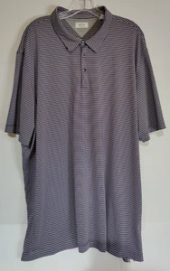 AdiPure by Adidas Performance Golf Polo Mens 2XL Gray w/ Purple Stripes - Picture 1 of 12