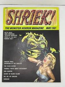 Shriek Magazine Issue 1 1965 Vintage Monsters Horror VF Vincent Price - Picture 1 of 3