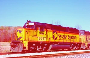 DIAPOSITIVA ORIGINAL KODACHROME AJEDREZ GP40-2 #6267 CLINTON, OH 25 DE ABRIL DE 1987 - Imagen 1 de 1