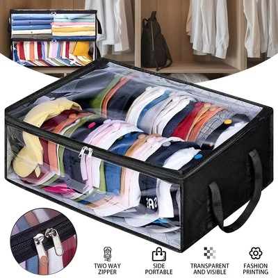 Hat Storage Dust Bag Baseball Hat Cap Organizer Clear Rack Zipper Cap Holder US - Image 1 of 4