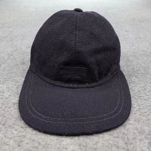 Paul & Shark Hat Cap Strap Back XL Black Wool Alpaca Italy Yachting Mens Vintage - Picture 1 of 13