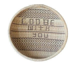 Volkskunst Korb Dekor Korbgeflecht geflochten Gott sei mit dir 8 Zoll - Bild 1 von 7