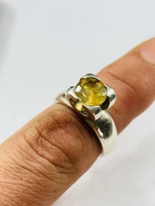 Anello modernista in argento UK misura K con citrino di alta qualità - Foto 1 di 6