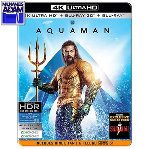 AQUAMAN 4K + 3D + 2D STEELBOOK (REGION FREE) - Picture 1 of 7