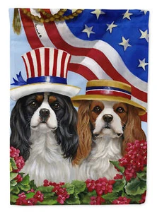 Cavalier Spaniel Patriotic 4th of July Garden Flag PPP3069GF New - Picture 1 of 3