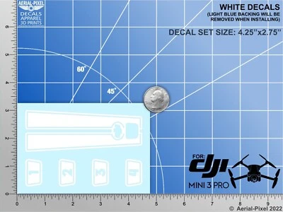 DJI Mini 3 Pro Racing Rayas con Batería Calcomanías Número #1-4 Pegatina Recubrimiento Foto 1 de 4