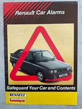 Renault Alarmes Voiture UK Market Sales Brochure - c1994