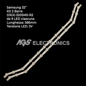KIT 2 BARRES BANDES TV LED SAMSUNG D3GE-320SM0-R2 BN96-27468A UE32EH4003W - Picture 1 of 1